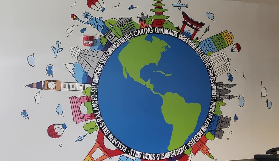 RachelGouldMMS's tweet photo. Check out the artwork from a former student. This is her CASS project. Thanks Kiera!! We love it! https://t.co/XSVSWLHSkg