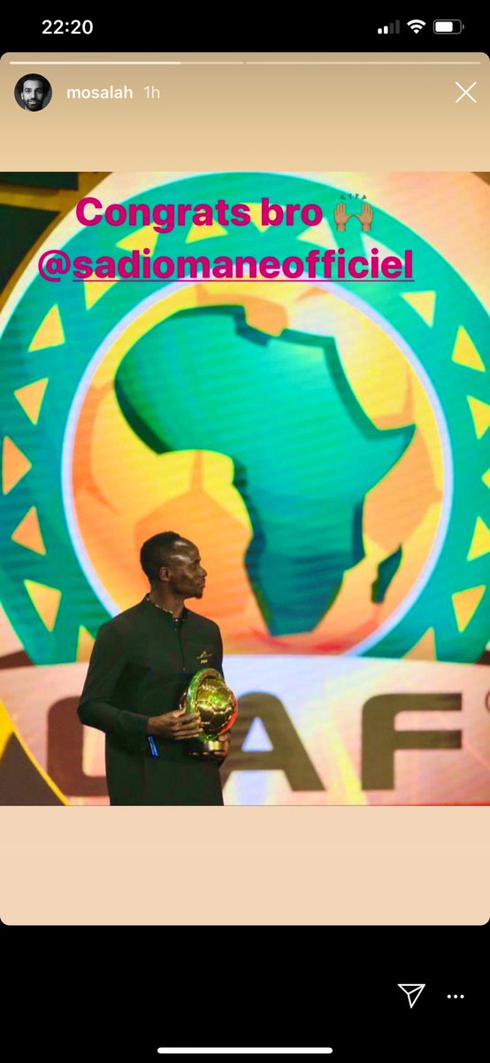 Najma_WonderW's tweet photo. Congratulations #SadioMane, the best African player of this year. #Africansuccess https://t.co/Z3FCTRMIPl