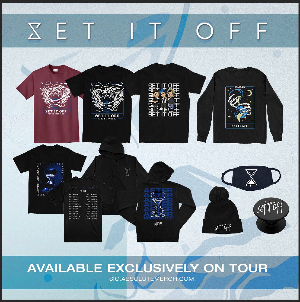 Set It Off on X: Here's a look at the merch we're bringing on The Medicine  Tour and The Midnight World Tour Part 5 ⌛️  / X