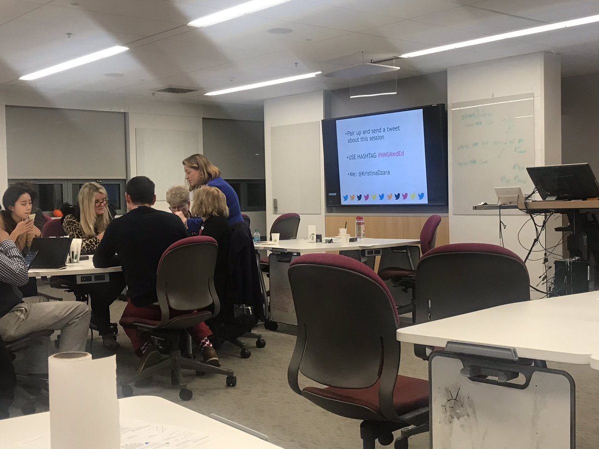 Marinos_S's tweet photo. Learning about Twitter as a powerful #MedEd career tool with @kristinadzara. #HMSMedEd https://t.co/pdH85gL8PS