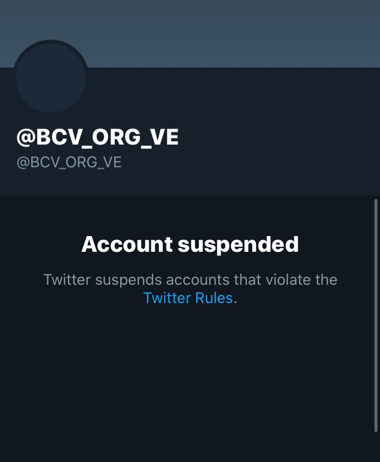 ConflictsW's tweet photo. The twitter accounts of both the Venezuelan Central Bank and the Venezuelan Army have been suspended by Twitter. 
#Venezuela https://t.co/U6en4rPhIm