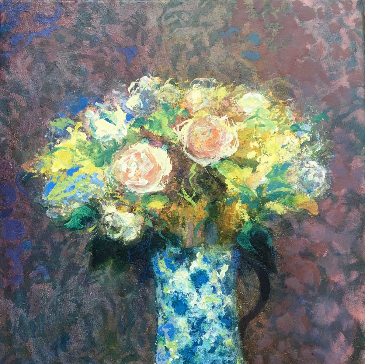 JohnMcClenaghen's tweet photo. Painting not so much the flowers but “the emotion it produces upon me”(as Matisse said) helped me focus on what is important to me in painting. #artwales #layersoftime #pushandpull work @FletcherGate @_eionstewartfineart_ @greengallery2 @VelvetEasel @RowanGallery #russellgallery https://t.co/MWQQH4kR5z