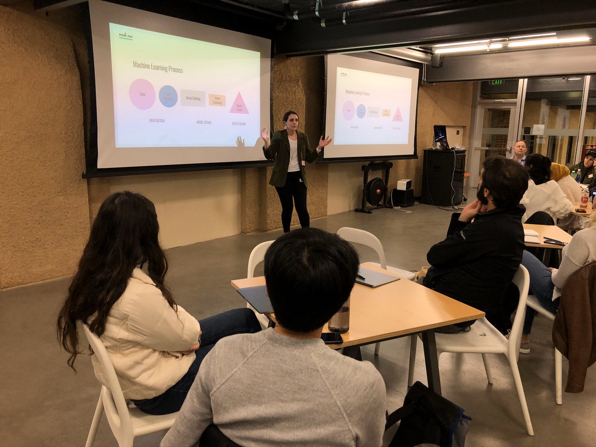 michellercarney's tweet image. So excited to lick off teaching #DesigningMachineLearning at the @stanforddschool with @emilycallaghan yesterday! Full studio of fantastic students, really looking forward to learning with them this term! 🤩🎨🤖✨#mlux