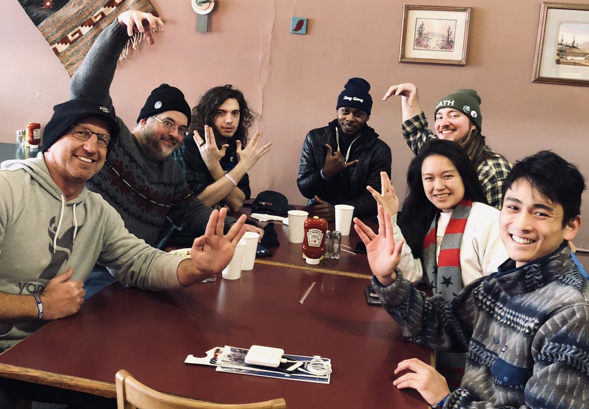 BillHotter's tweet photo. This #YangWeek canvassing dream team brought home two #CommitToCaucus cards for #AndrewYang! #IowaCaucus #IowaForYang ⁦@AndrewYang⁩ https://t.co/eMkhbsiYbD