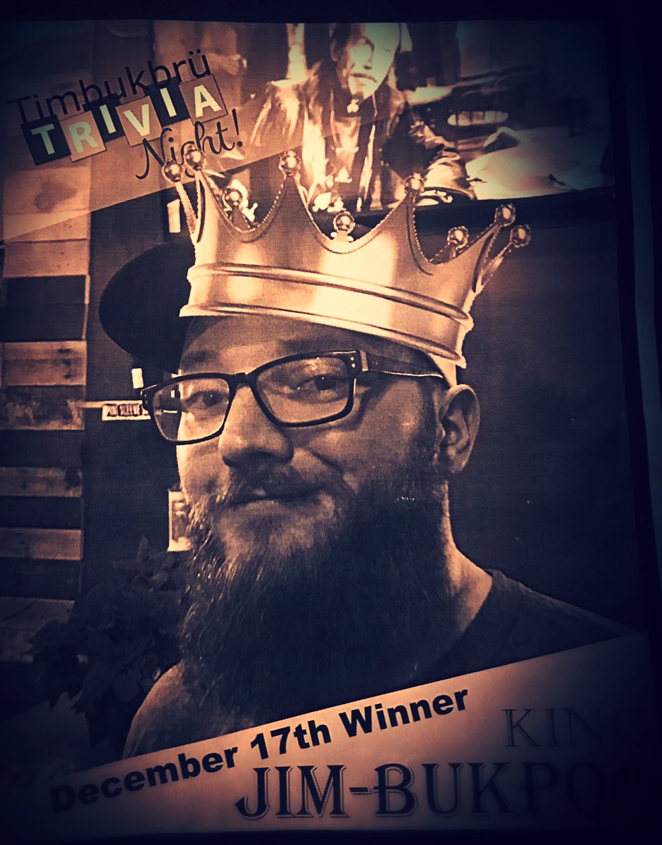 TRIVIA IS BACK - TONIGHT AT 7!

Who’s planning to take our last winner down?

Serve Ü Soon!

#timbukbrü
#triviainthetaproom
#brücrü
#david
#clarioniowa
#wrightcountyiowa