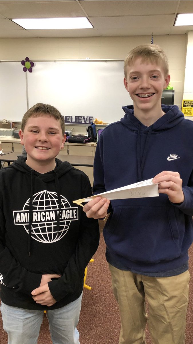 TeriGerry's tweet photo. The Airplane Launch Challenge Champs! @MadisonMSNews @KochCotton @kimbruns12 #celebratemms https://t.co/Pq7cRUz3Ds