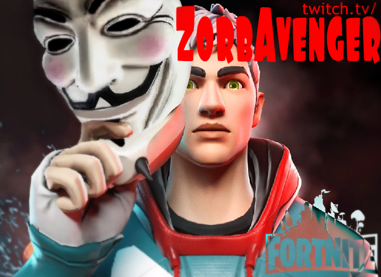 ZorbAvenger's tweet photo. Spent a couple hours giving the #Fortnite Vendetta skin a my favorite V for Vendetta mask LUL. Decked it out w/ my #twitch handle and whatnot, turned out ok for MSPaint :P #FortniteArt #NewProfilePic #ZorbForce #artshare #gaming #gameart https://t.co/5bDzhXDAL7