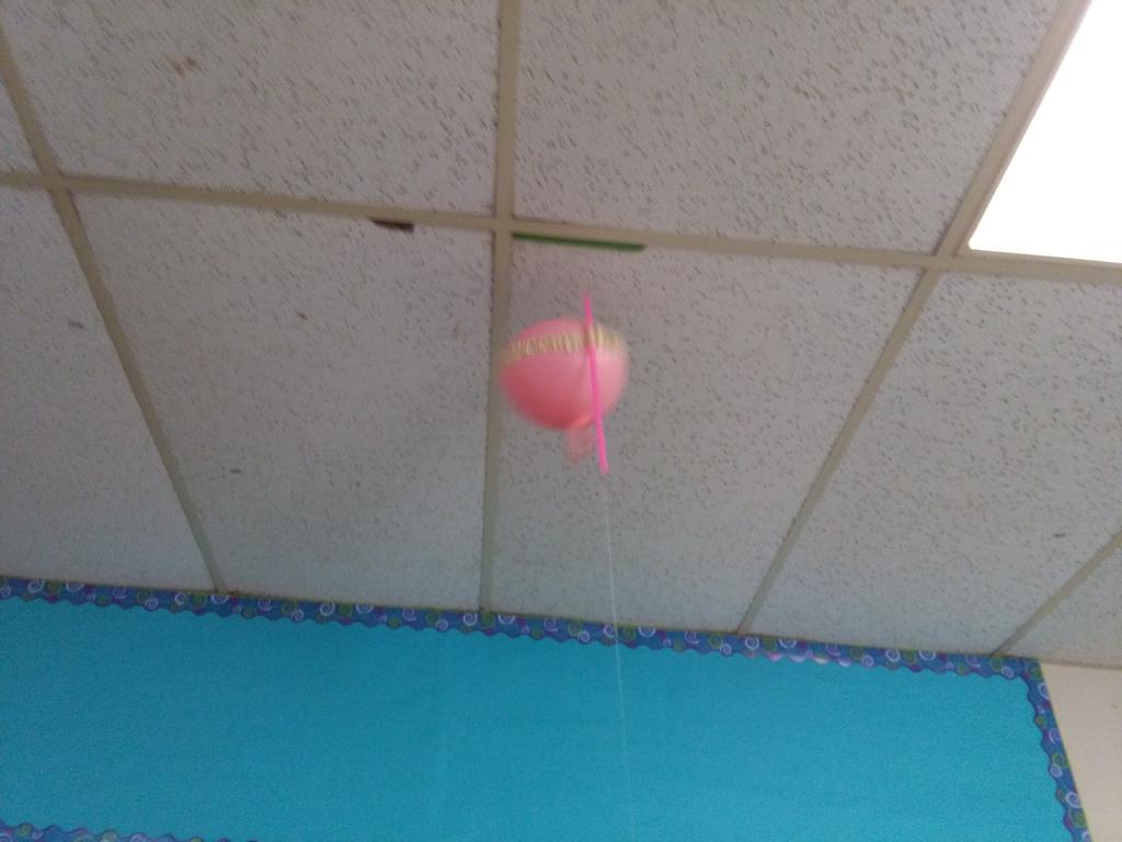 MissDahmer's tweet photo. Project Payload! 
Future aerospace engineers accepting NASA's challenge to send heavy payload (paperclips) into deep space (the ceiling)! https://t.co/vxM6BB4OOC