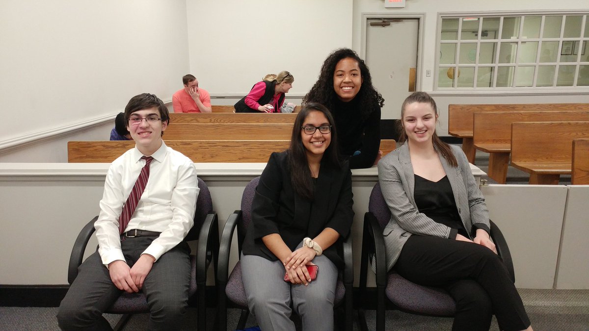 ehs_socstu's tweet photo. Mock trial team competing again (finally) - go Knights! https://t.co/seTmnKrXSp