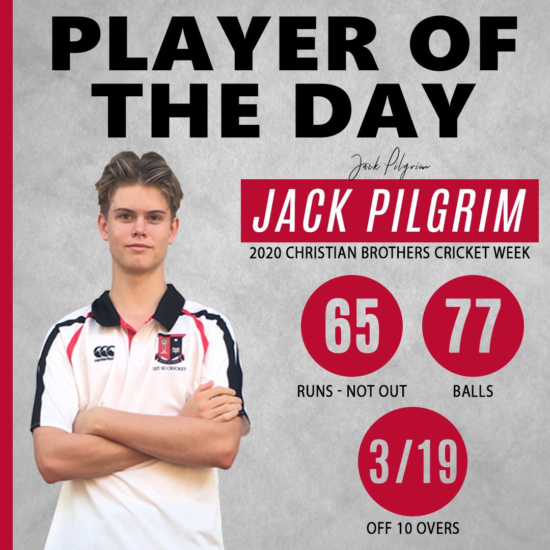 TerraceCricket's tweet photo. CBCW Player of the Day 2๏ธโฃ
On ๐ฅ with both the bat and ball. After taking 3/19 with the ball, Pilgrim smashed an unbeaten 65 to guide Terrace 1 to a comfortable victory against St Pius X College yesterday. ๐ดโซ๏ธ๐ #CBCW https://t.co/MfRTsIGaqW