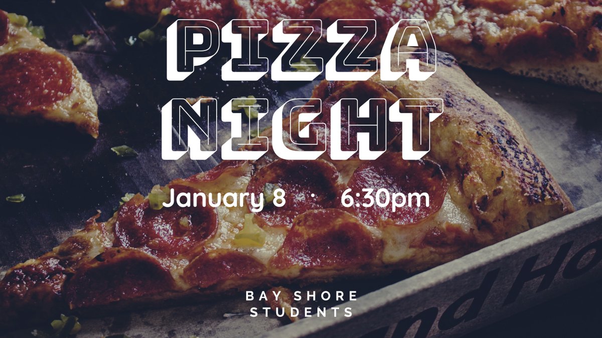 BSCCRehoboth's tweet photo. 🚨REMINDER:🚨 

Students night is tomorrow (and it's going to be a good one)! Live music, pizza, games, and a special message to help you gear up for 2020. 

· We Are Pumped · https://t.co/xECt52ntXY