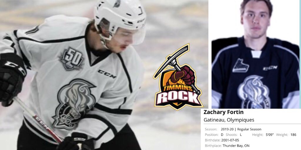 🚨SIGNING ALERT‼️The Rock are EXCITED 🤩to announce the signing of defencemen Zachary Fortin <a href="/fortin201/">Zach Fortin</a> of the @LesOlympiques of the <a href="/QMJHL/">QMJHL</a> Zach will make an immediate impact on the backend as the Rock get ready for a playoff run! #RockCity