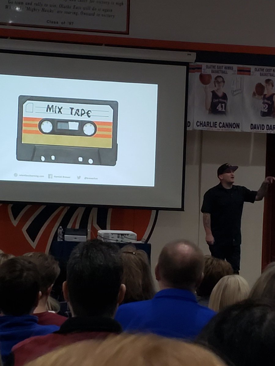 gngsmommy's tweet photo. Amazing District PD 2020. @brewerhm is an inspirational and passionate human being. @JKuderIRT you did a fabulous job planning this event! #OlatheLearningToShare #relentless https://t.co/lD3je7Gg3D