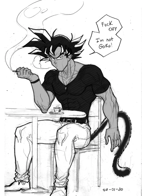 My first #sketch of the year 🤩 #DragonBall 
Sorry girls but #Turles is not on the game anymore😆 