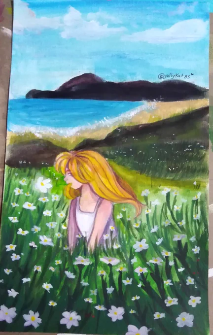 Acrylic painting ...#acrylicpainting #art #originalcharacters #draw #myartwork #practice #sketch 