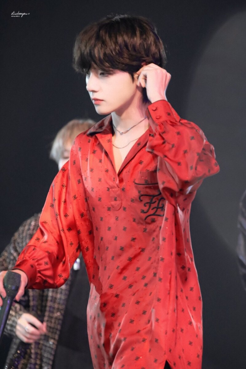 FENDI red dress Taehyung