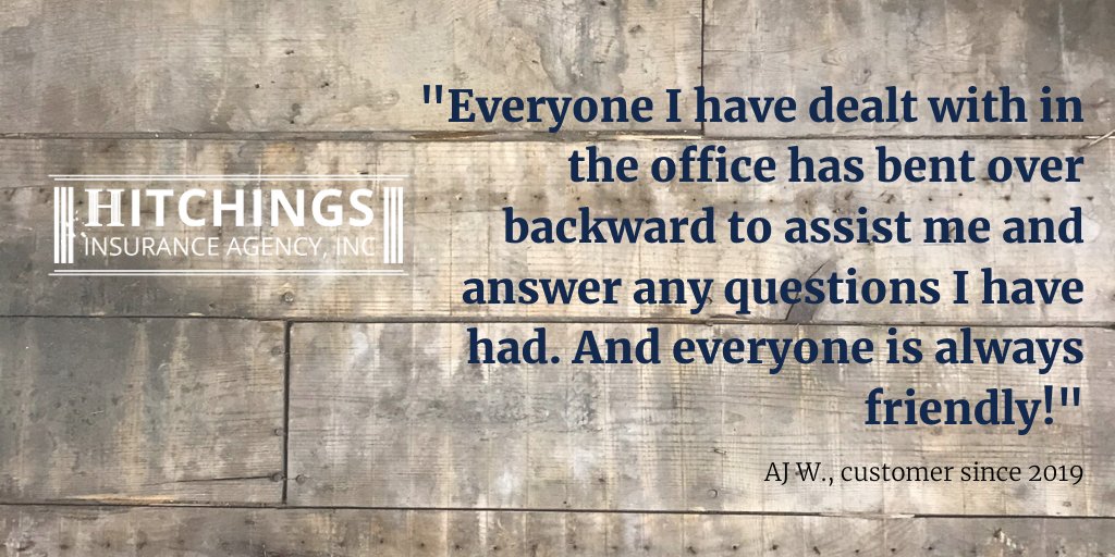HitchingsIns's tweet photo. We are there for you from the start and we will be with you when you need us the most!
#TestimonialTuesday #morethaninsurance #HitchingsInsurancedifference https://t.co/4YUOQ0jcJi