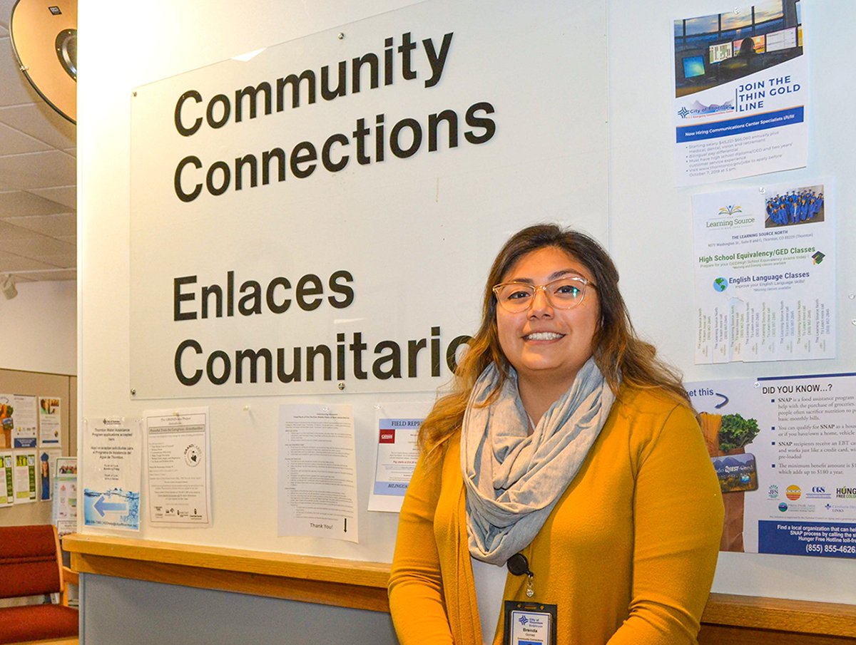 SD27J's tweet photo. Brenda Gomez (BHS '13) has overcome hardships to build a better life for herself, with the help of positive school experiences like her time in Brighton DECA.

She now helps others improve their lives through her work with @CityofThornton's Community Connections. https://t.co/Z78QC6kMLI
