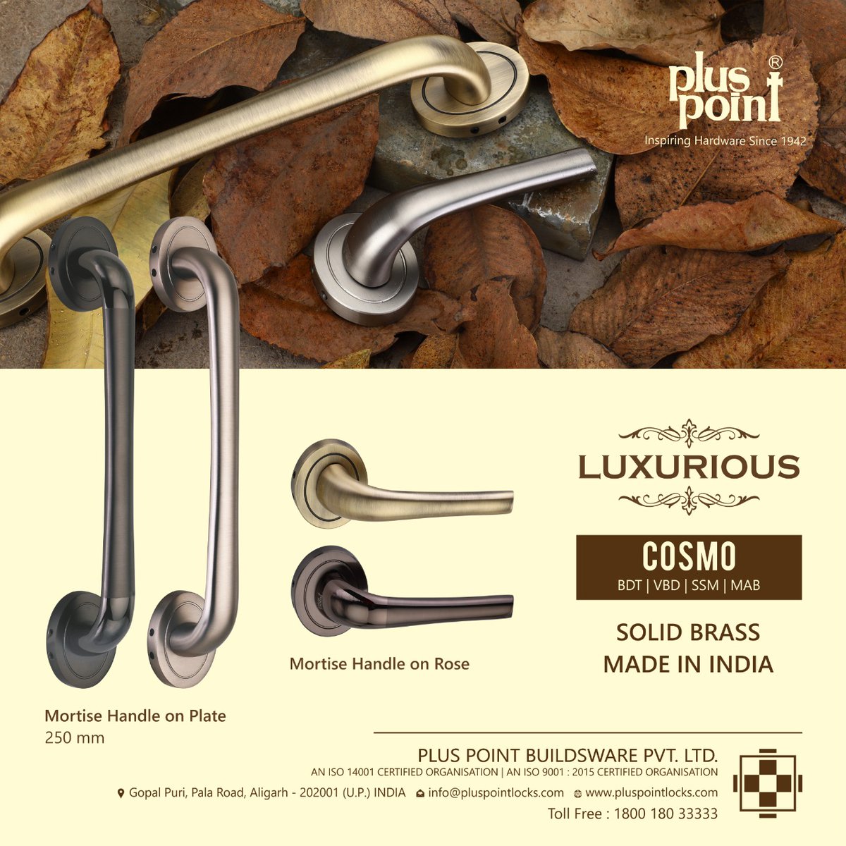 pluspointlocks's tweet photo. Cosmo, Luxurious Brass Mortise Set, from Plus Point.

Proudly Made in India. 

#PlusPoint #PlusPointLocks #SolidBrass #Brass #MadeInIndia #DoorHardware #Locks #Hardware https://t.co/090IRnzws6