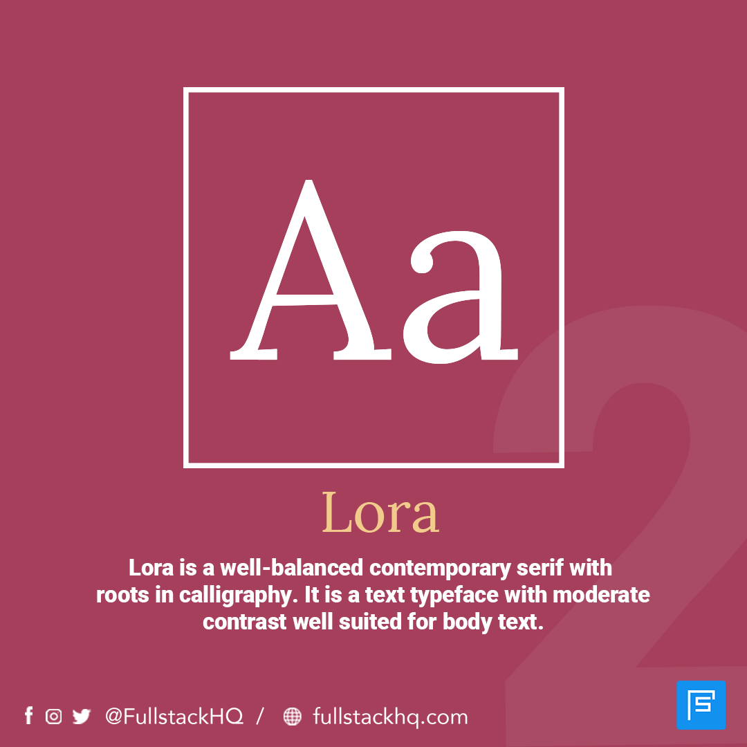 fullstackhq's tweet photo. Our list of the Top FREE Google fonts for your next design project. Let us know in the comments what google fonts you frequently use! #typeface #typography #font #graphicdesign #graphicdesigner #whattype #layout #fullstackhq #design https://t.co/FOHkA5ST3M