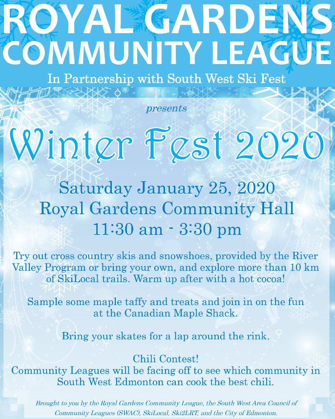 Winter Fest 2020 is almost here! Come join us on Saturday, January 25th. Chili Contest! #yegCLspirit #yegcl #efcl #LiveActiveYEG