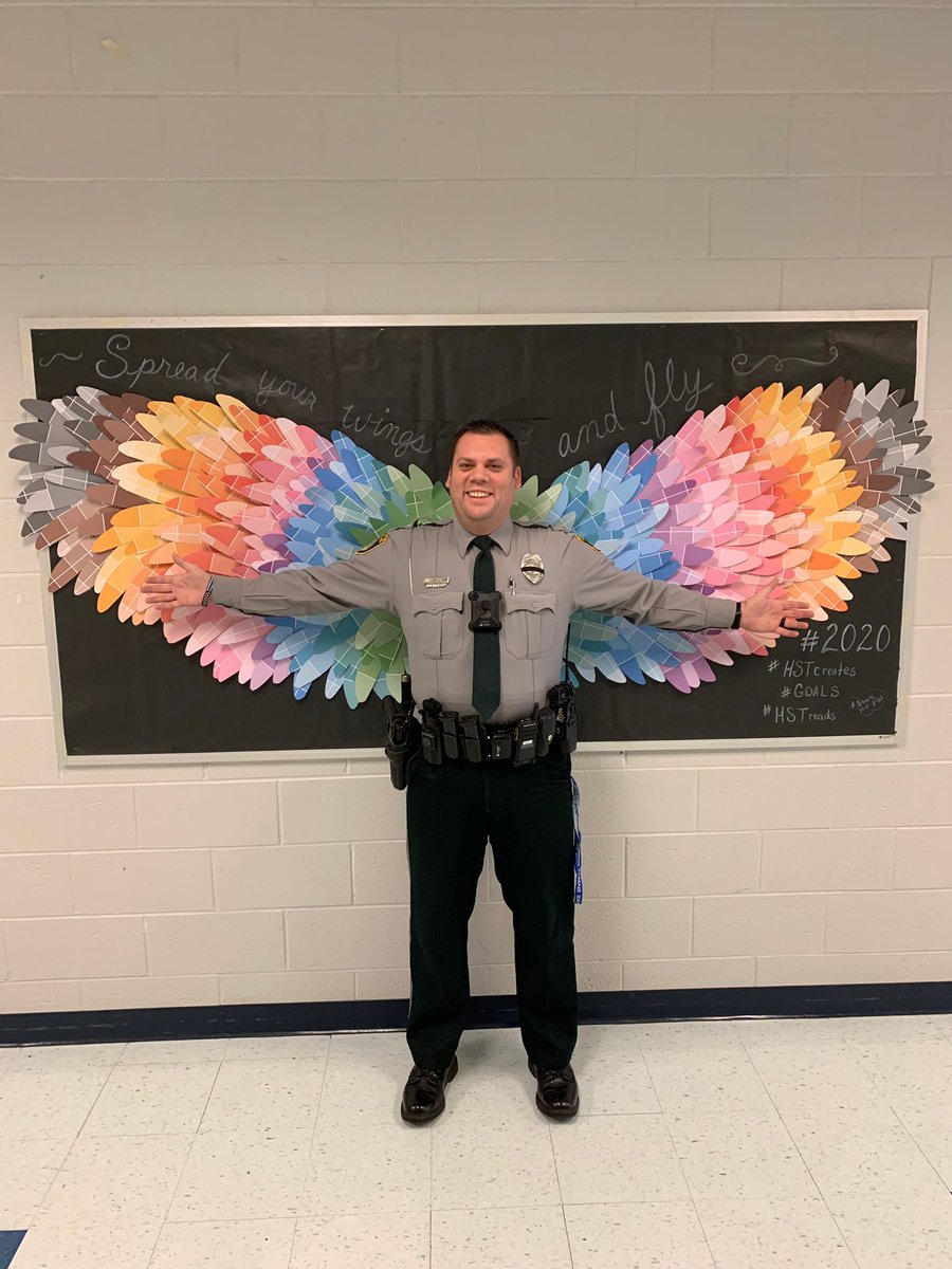 HighlandGaston's tweet photo. We’re ready to soar to new heights with our students! Mr. Montgomery, Officer Marr, Mrs. Long and Mrs. Pilkington are ready for 2020!  #HSTcreates #HSTgoals #HSTreads #HSTdreams @GastonSchools @LauraBLong @GcsDelta @lmontgo https://t.co/her32vZccu