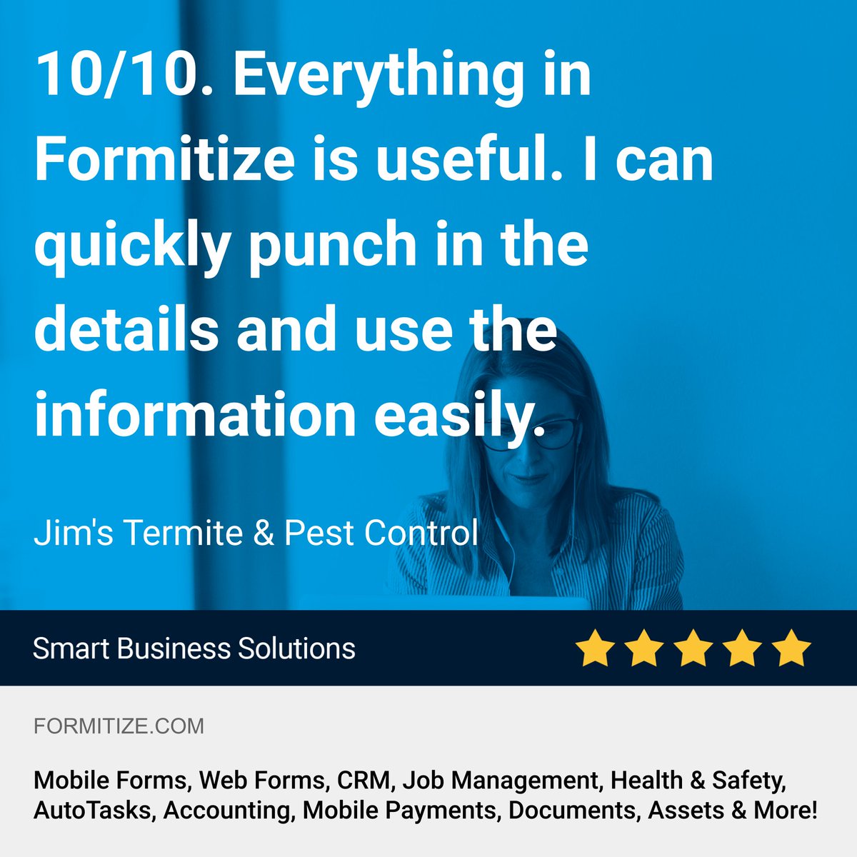 Formitize's tweet photo. https://t.co/rSsZsOmIHo
Formitize - Jim's Termite &amp; Pest Control say everything in Formitize is useful. Find out more at https://t.co/yp9V7gNSGs
#paperless #smartforms #formitize #mobile #businesssolutions #pestcontrol #pestcontrolapp https://t.co/CBTSN1EgAC