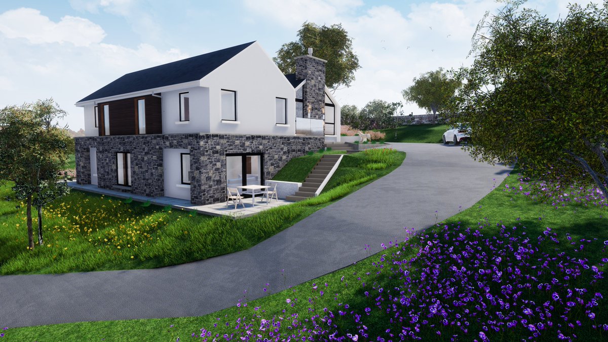 Split level House Design_Summer Scene