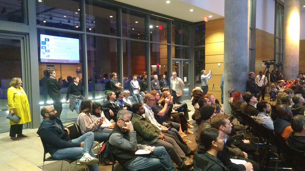 ATxTE's tweet photo. @AustinForum is fully packed today! Standing room only, and even the seats furthest away from entrance are all taken! #TechTrendsAF #AustinForum #AI #DeepLearning https://t.co/TLzudj7jvm