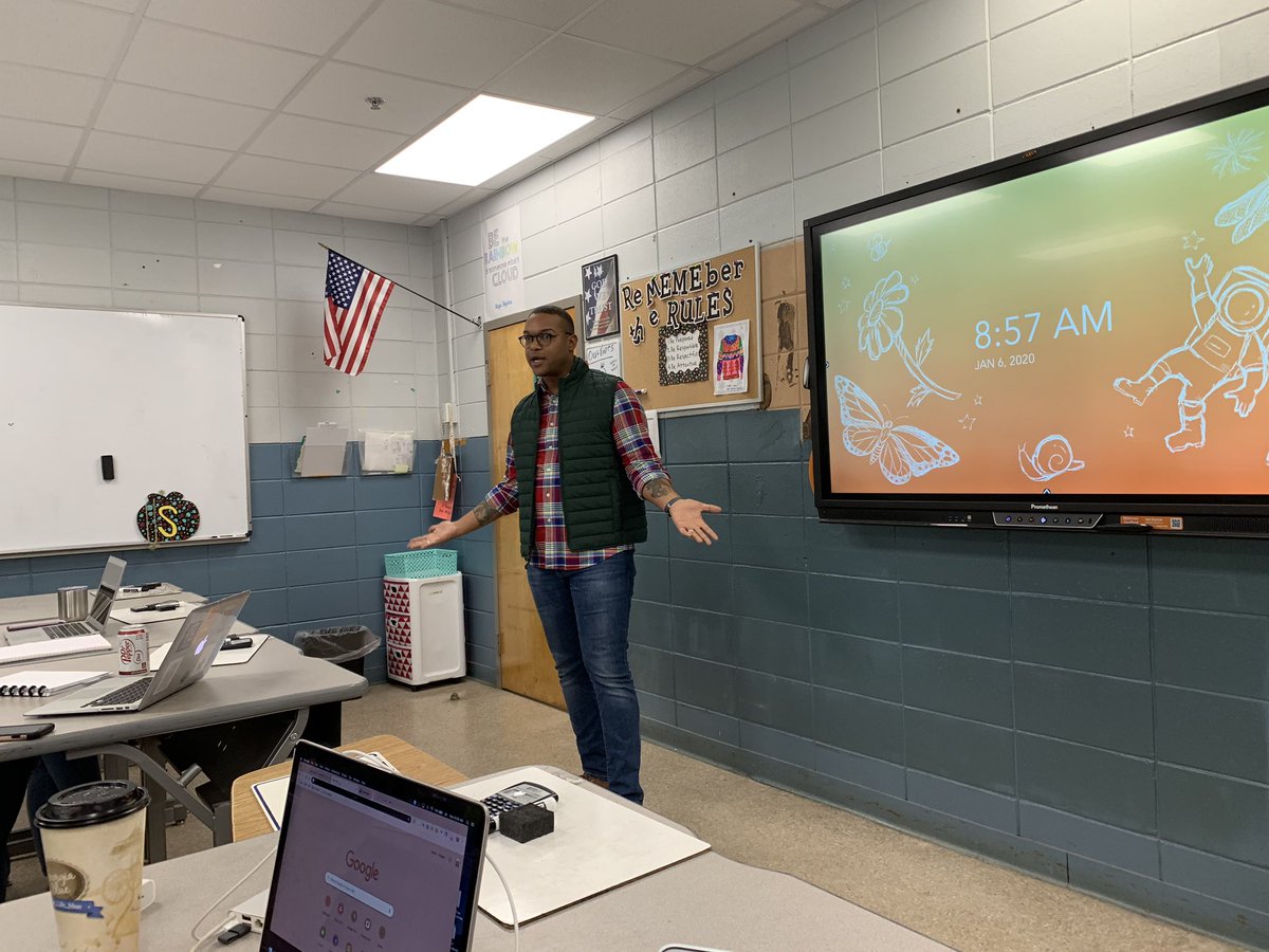 stephcotnam's tweet image. Teachers at Pisgah learned how to create interactive lessons using their Promethean boards. Students can actively share and work in teams on the board both physically and remotely. Seamless transitions from presentation to interactive activities will enhance lessons. #RCSDg2b