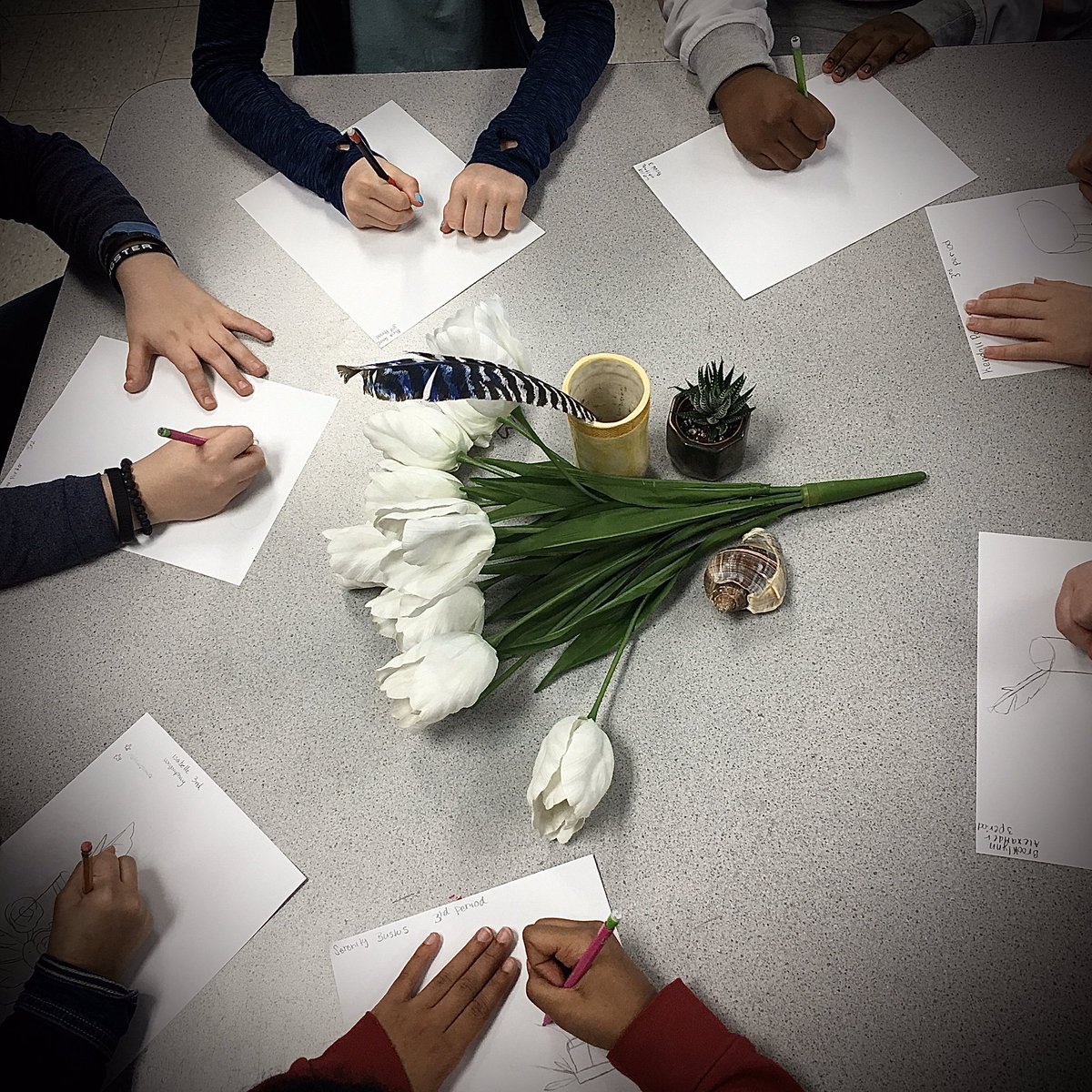 behappybeshiny's tweet photo. When students become aware of the habits of artists, they can begin practicing how to behave like one. Today we created still life drawings using the Studio Habit: observe. @SiegelMiddle #studiohabits https://t.co/3DdzfhK32T