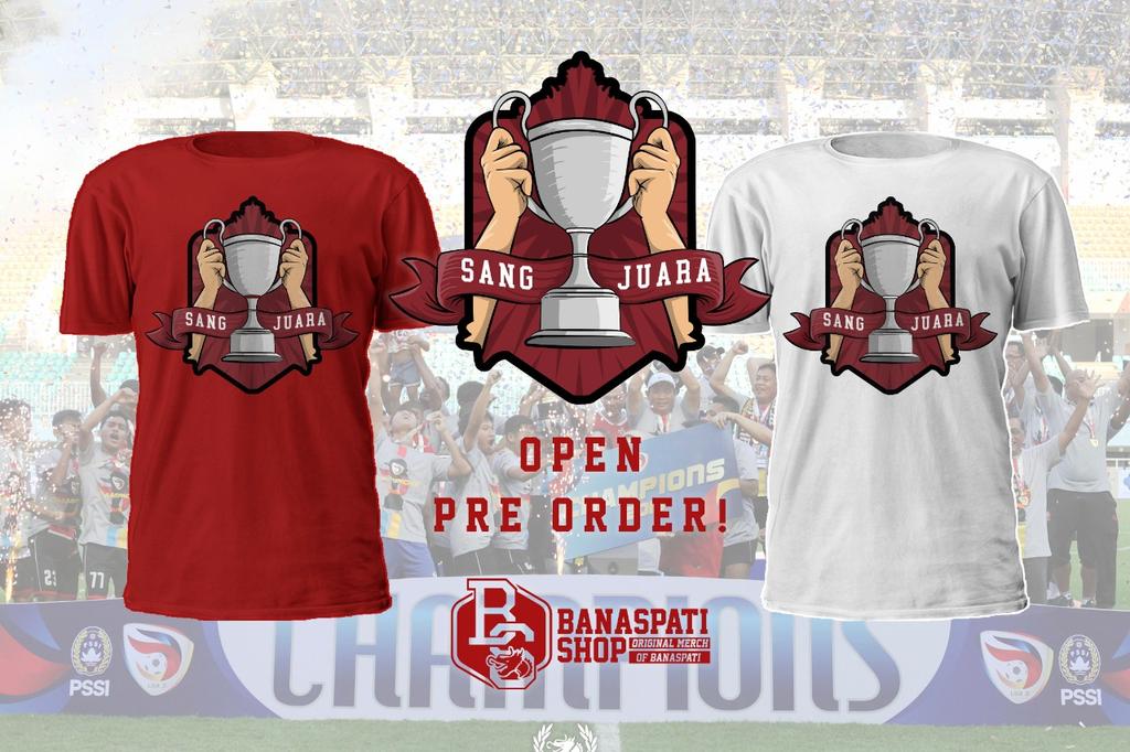Banaspatishop's tweet photo. - OPEN PRE ORDER/PESAN DULU T-SHIRT "SANG JUARA" -

Warna : Merah &amp; Putih
Spesifikasi : cotton combed 24 S
Sablon : Rubber
Harga : 100.000 (KTA) , 105.000 (NON KTA) .
Wajib DP minimal Rp 50.000 sebagai tanda jadi pesan.

#Banaspatishop #persijap #OriginalMerch https://t.co/MRZNJjIbBI