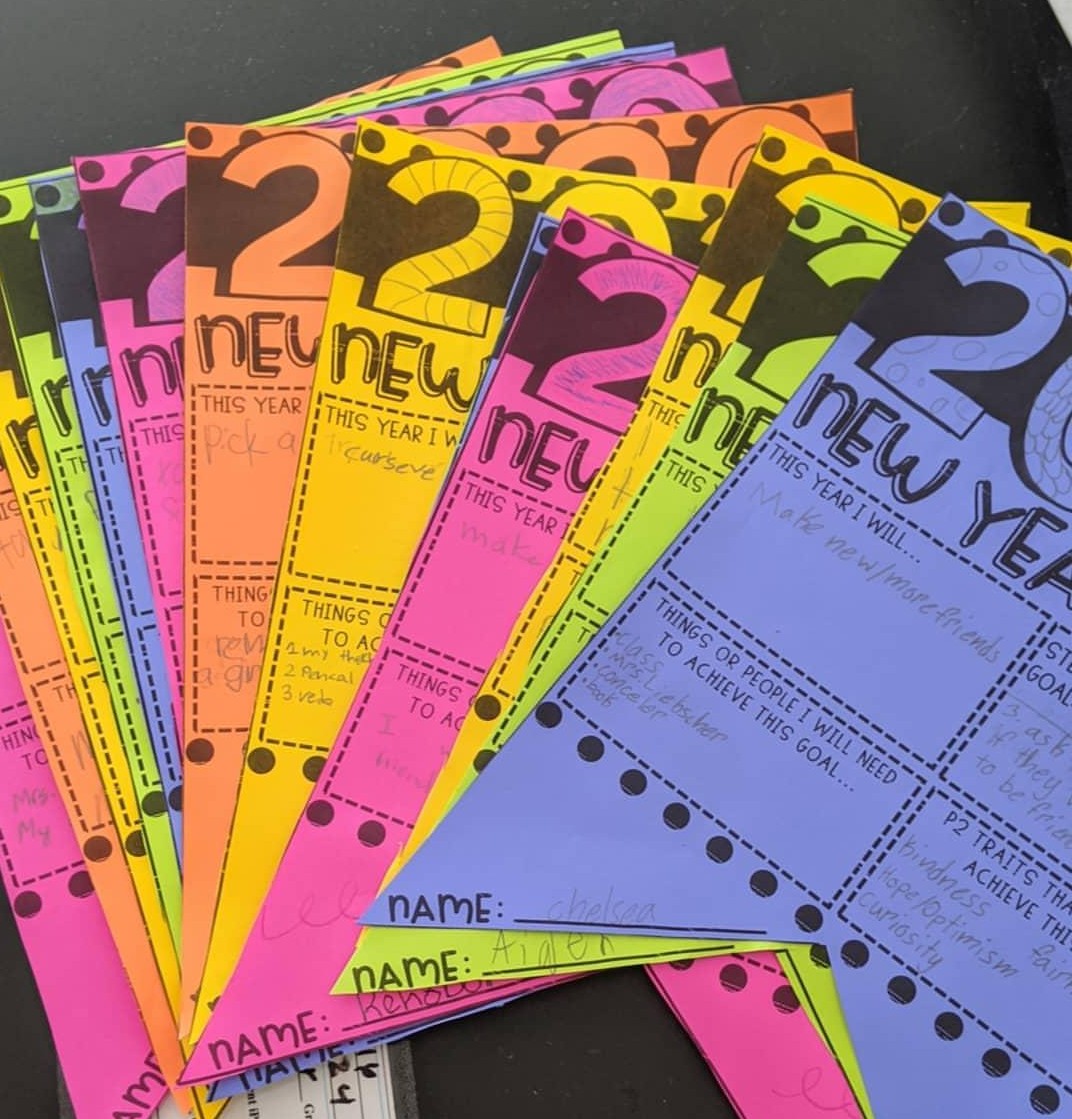 Proud of how thoughtful the New Year's Goals my students made. They are way more reflective than I even thought! Happy 2020! <a href="/HortonsCreekES/">Hortons Creek ES</a> #hawksdoitdifferent