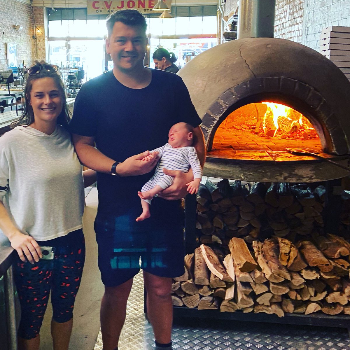 ForgePizzeria's tweet photo. Paddy Wilbur Matthews arrived safely nearly a month ago and he’s already showing signs of being an expert pizza-maker 😍🍕 Paddy was born on the 13th of Dec. Mum, Dad + the Forge family love him dearly and can’t wait for him to have his first shift 👶💙🍕 Congrats Stace + Chris https://t.co/NVgkT0oTXv