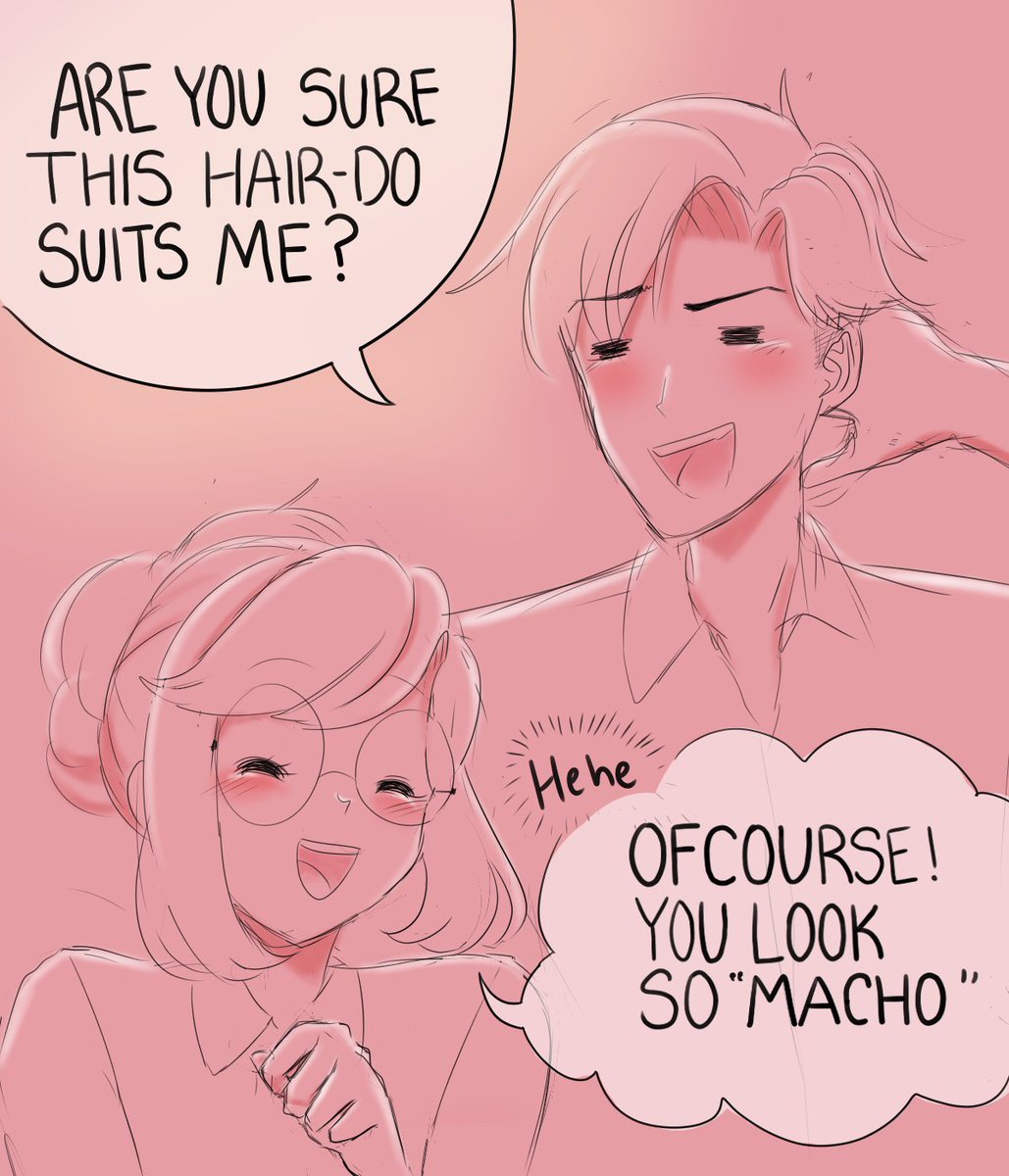 #DonGildaWeek2020 
Day 2: Friend

Don experimenting with hair-do's. Gilda's supportive at least! 

As for md I'm still experimenting with this style.  Hope ya'll enjoy this!
#ThePromisedNeverland #dongilda #couple #shipart #anime