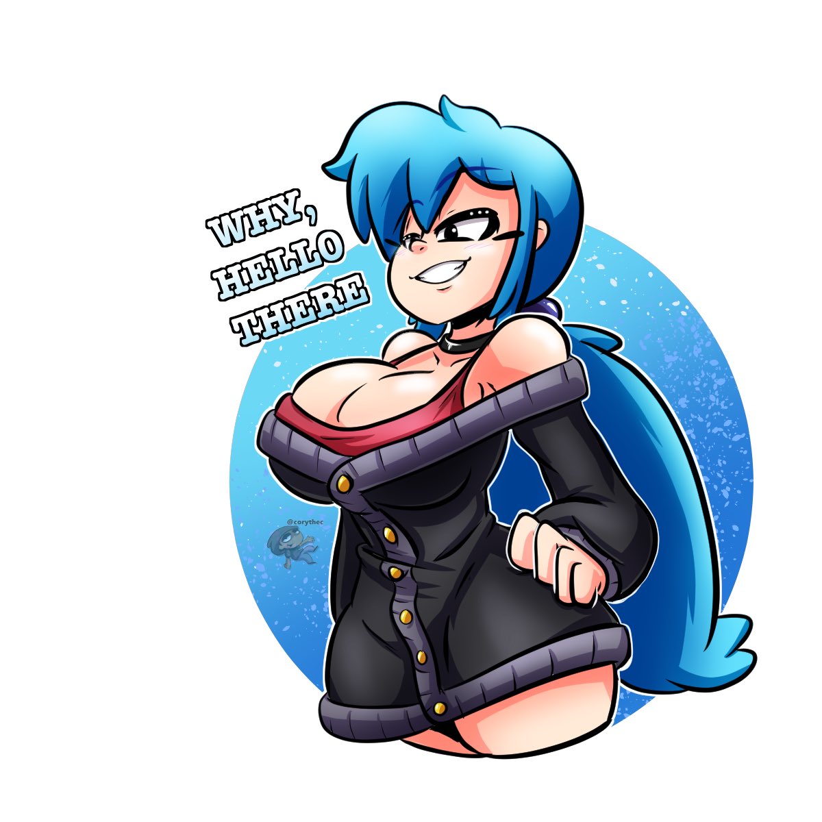 corythec_art's tweet photo. A quick #doodlebreak whist between works! #whyhellothere #cute #oc https://t.co/MXpFBZLb3D