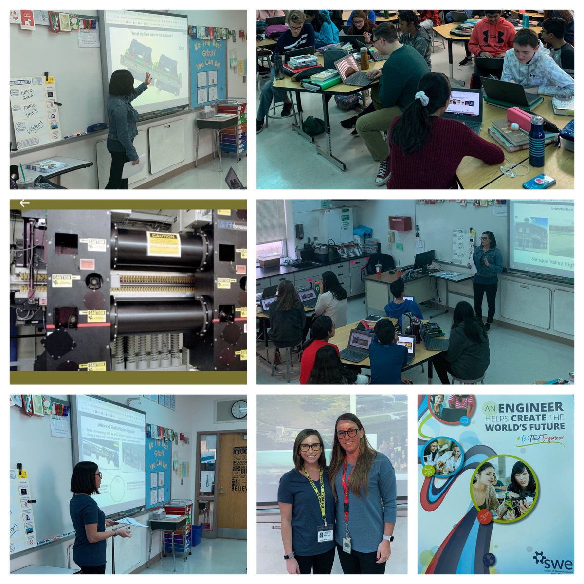 Welcome back Grizzlies! 🎉📘📒✏️🔍 Thank you to my sister @megoszubes2 for coming to talk to my 8th grade science classes today! As an engineer and graduate of D204, it was so fun to hear about her STEM experience/journey and her love for science! 💻🌎🪐👍🏼