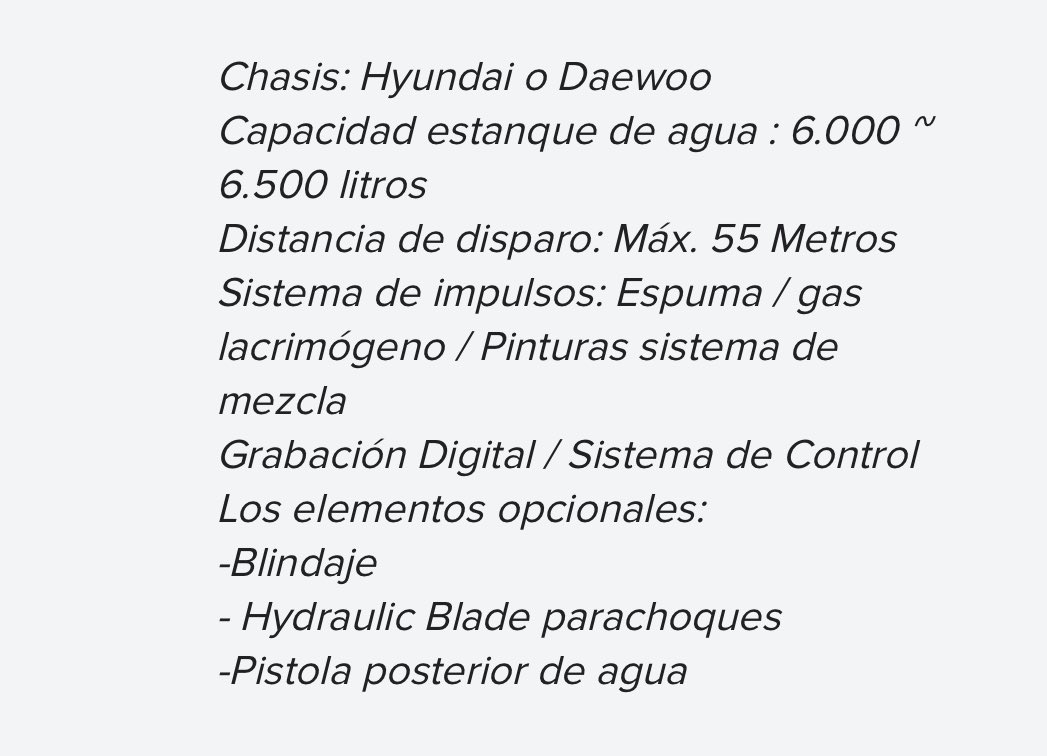 obsDDHHcl's tweet photo. Un carro lanza aguas en Chile contiene entre 6000 a 6500 litros de agua. Está autorizado ⁦@Carabdechile⁩ para sacar esta cantidad de agua de los grifos de los barrios? ⁦@Contraloriacl⁩ ⁦@ContraloritoCGR⁩ https://t.co/pZFnSResrY