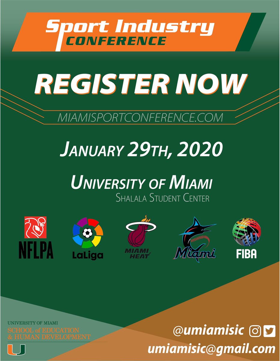 If you’re in town for <a href="/NFL/">NFL</a> SBLIV, we invite you to our 5th Annual Sport Industry Conference. sites.education.miami.edu/miamisportconf…