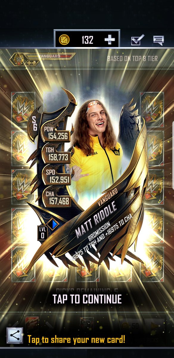 Early Bro Pull this morning #WWESuperCard #KingofBros