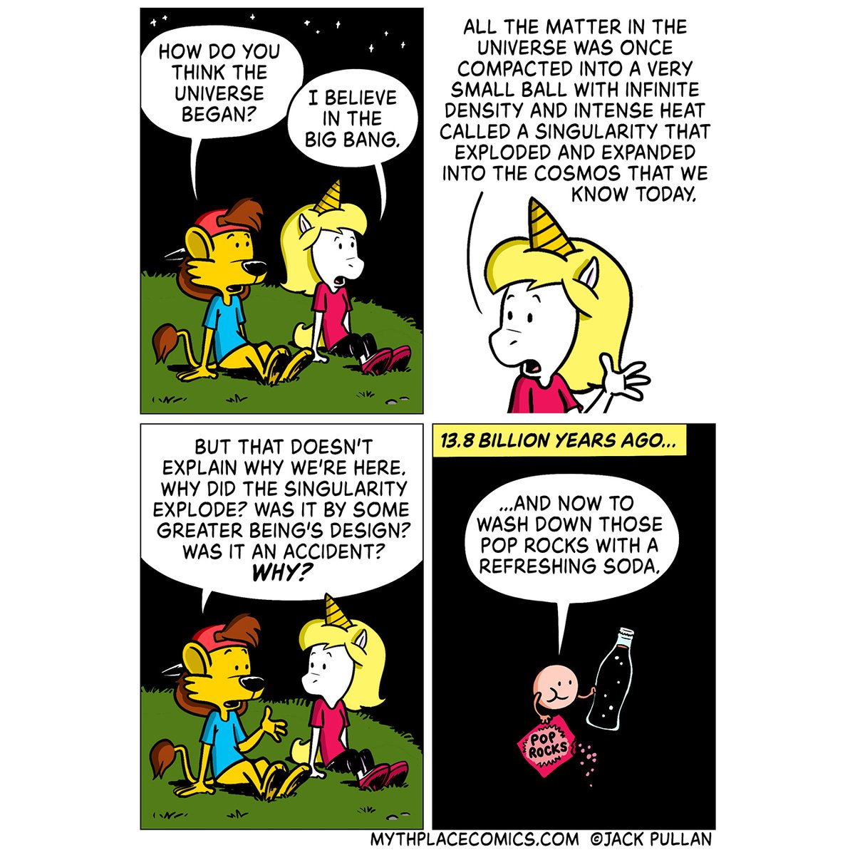 jackpullan's tweet photo. #bigbang #bigbangtheory #quantumsingularity #beginningoflife #originoflife #poprocks #coke #cocacola #illustration #comic #newcomic #webcomic #comicstrip #comicstrips #whyarewehere https://t.co/Zk6EcVkSP4