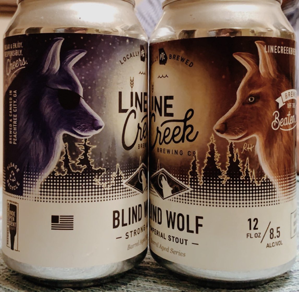 LineCreekBrew's tweet photo. To start off 2019, we released our first ever barrel-aged beer, so it was only right that we end the year on the same note. Which was your favorite Blind Wolf brew, our Strong Ale or Imperial Stout? 🧐
#drinklocal #craftbeer #peachtreecity #gabeer #atlbeer #blindwolf #barrelaged https://t.co/8srxiErWp9