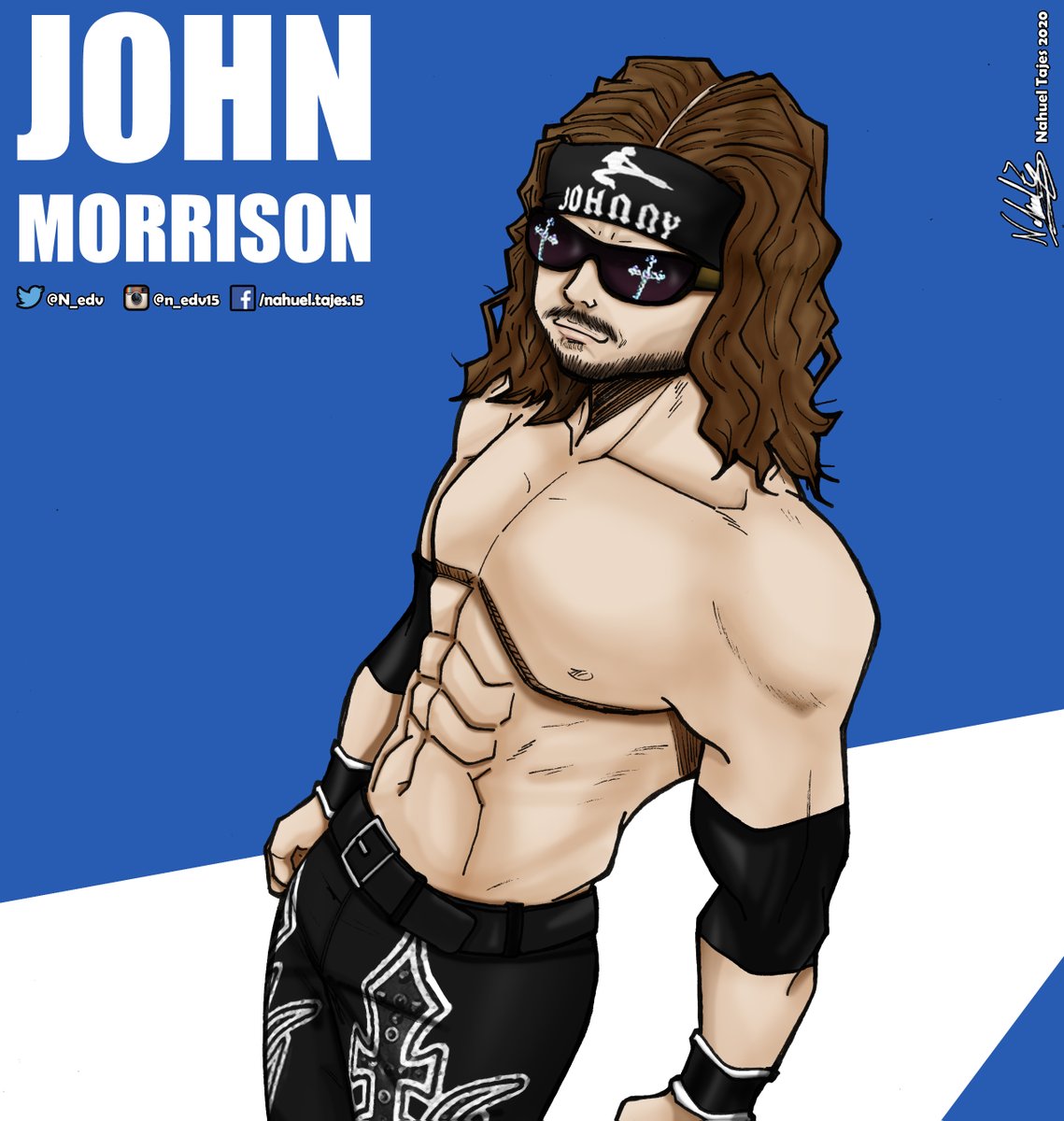 N_edv's tweet photo. John Morrison
@TheRealMorrison
#JohnMorrison #JohnnyGimmickName #SmackDownLIVE #SDLive #wwe #JohnnySmackdown #fanart @WWE https://t.co/mnjKdxat8B