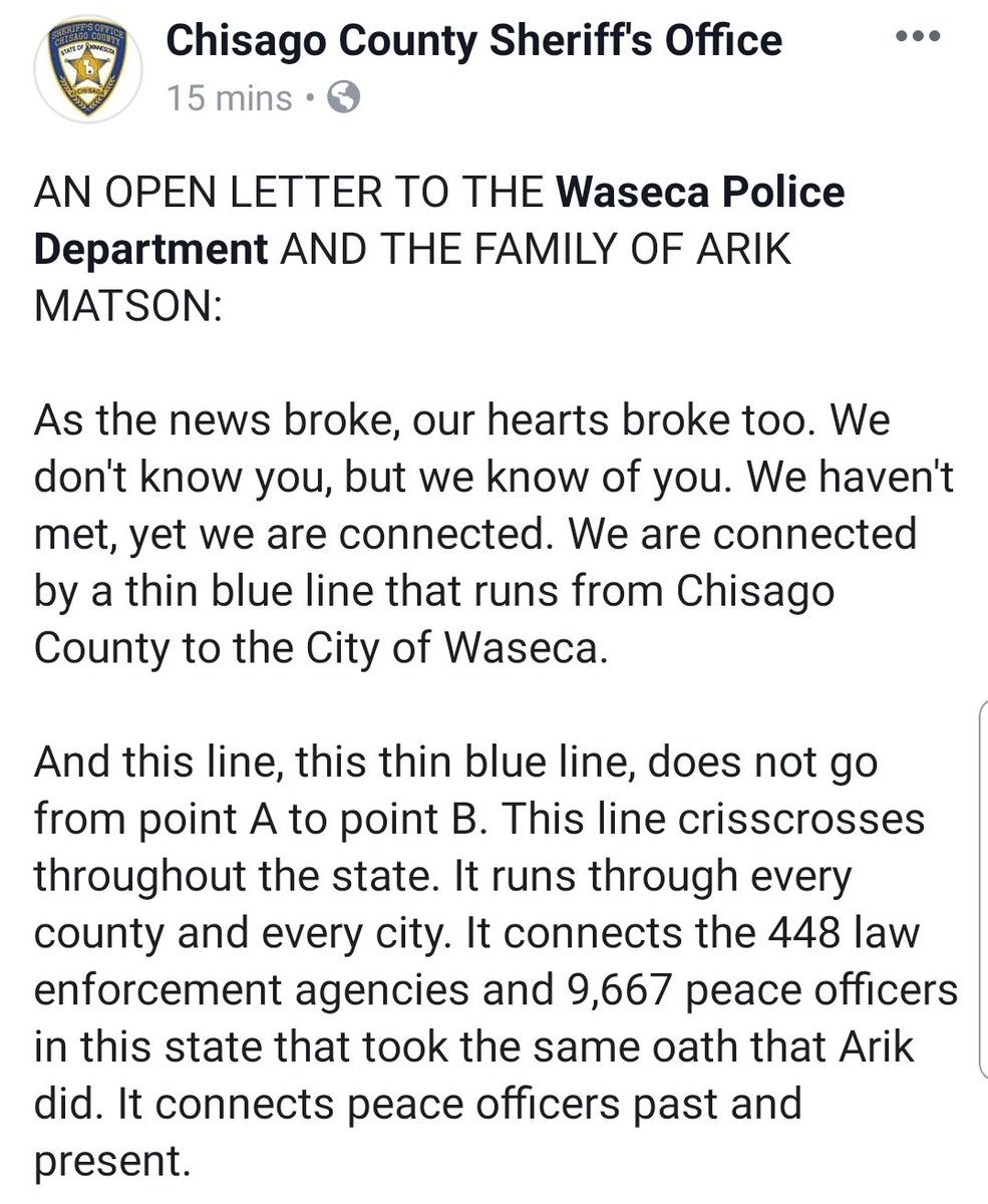 ChisagoCountySO's tweet photo. #ThinBlueLine https://t.co/o4KgJtGVzN