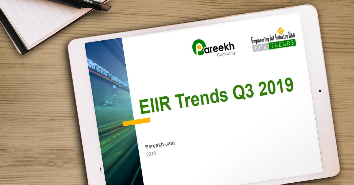 pareekhjain's tweet photo. A 160 page dossier of important EIIR (engineering, IoT, Industry 4.0, R&D) developments and trends observed in Q3 2019 across 12 industries for premium research subscribers. Contact pareekh@pareekh.com for research subscription.
#engineering #IoT #Industry40 #RandD #EIIRTrends https://t.co/1VgS55ZQWb