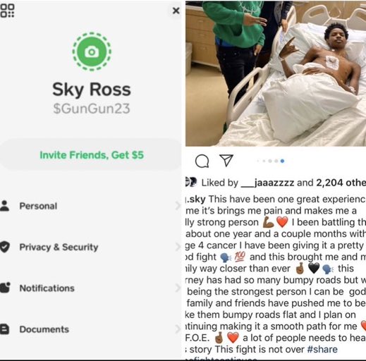 IsaiahGibson_96's tweet photo. My friend @RossSkylier has been battling stage 4 cancer for over a year. I’m making this post to try and help Skylier and his family out. Anything would be helpful and well appreciated if no donation is made just a prayer is welcome. #skylierstrong💪🏽 https://t.co/SWghDmN3hL