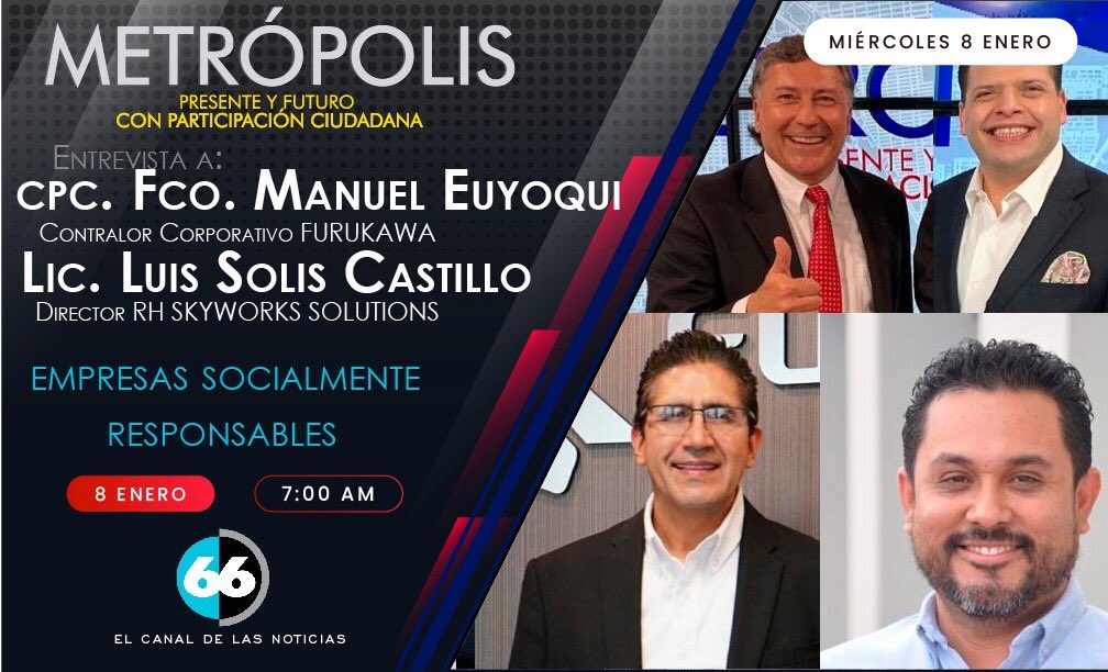 JAguilarAcosta's tweet photo. La #ResponsabilidadSocial de las empresas es un componente básico del éxito en la actualidad. 

Tendré el gusto de participar en #Metrópolis del Arq. @BGarzaF donde abordaremos tan importante asunto. 

Los espero mañana en punto de las 7 am , Tiempo de #Mexicali en @Canal66TV https://t.co/RtGIjoPooK
