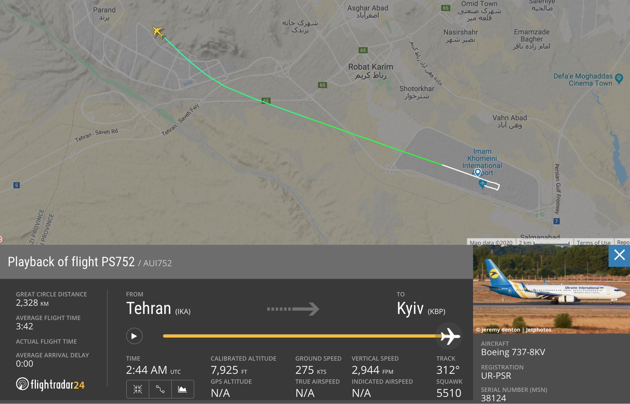 イランの飛行機crash落事故。 ボーイング737。ウクライナ国際航空。 8年2020月XNUMX日。