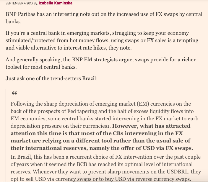 nikkeix225's tweet photo. @Halsrethink circa 2013: (off-BS acrobatic+$)
Beware the #EM #centralbank #FXswap trend
https://t.co/Y5Puk3tGrD
#FXinterventions in #Brazil: a synthetic control approach
https://t.co/Ejuoq5LL9U https://t.co/2RDwv8LnhM