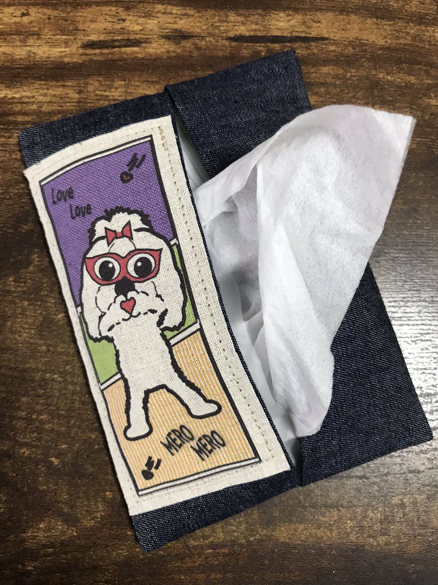 Kororeo工房 ポケットティッシュカバー マルチーズ 柴犬 シュナウザー パグ 今年最初の作品作り開始 犬雑貨 オリジナルイラスト マルチーズ 柴犬 シュナウザー パグ ポケットティッシュカバー